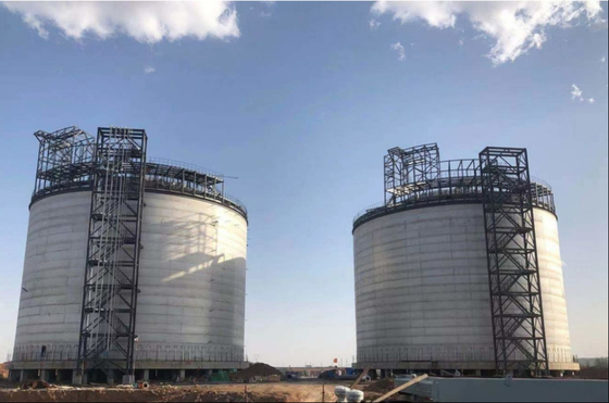 Κάθετη LNG συγκράτησης τύπων πλήρης μεγάλη ικανότητα αποθήκευσης Tank1.75Mpa